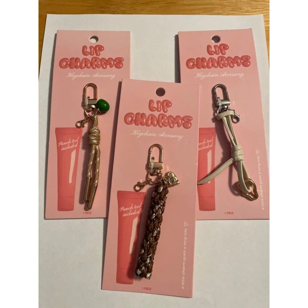 Set of 3 Lip Charms keychain accessories